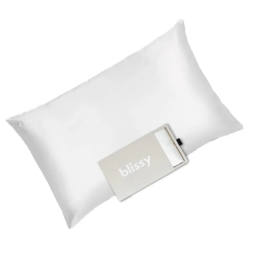 Blissy standard white pillow case 100% pure Mulberry silk - Picture 1 of 7